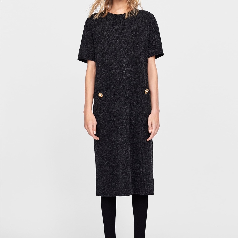 ZARA LONG DRESS WITH POCKETS BRAND NEW WITH TAGS